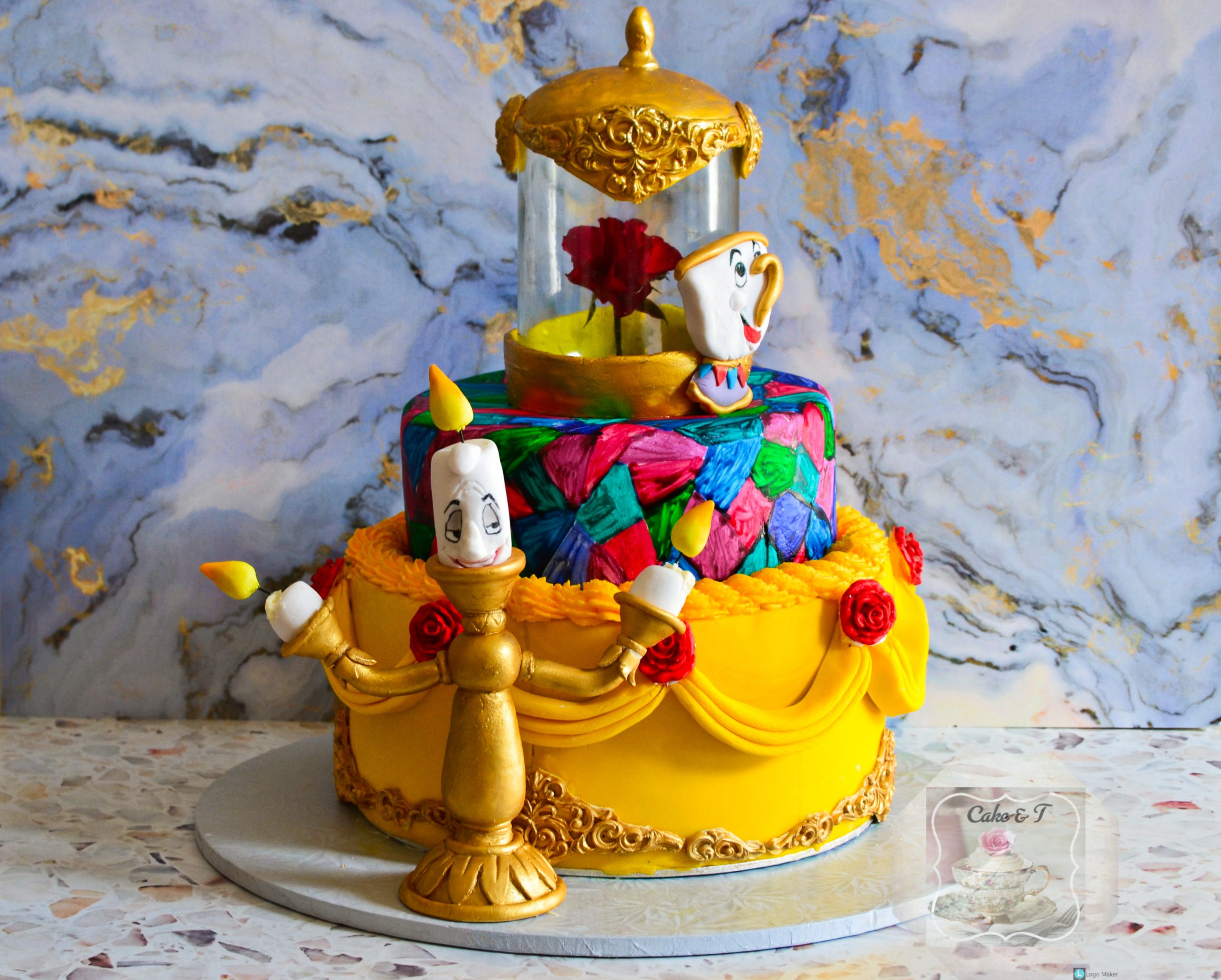 Beauty and the Beast Cake