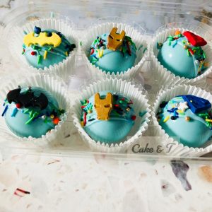 Super hero themed hot choc bombs