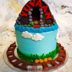 Train themed cake